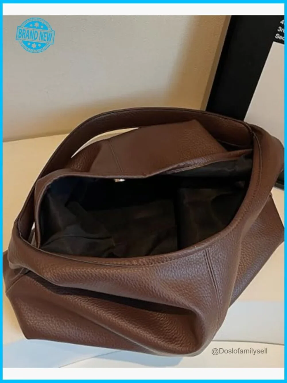 Faux Leather Hobo Tote Bag Minimalist Chic Spacious Shoulder Bag Everyday Use